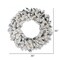 Vickerman 36" Flkd Snow Ridge Wreath LED100 WmWht - A128237LED